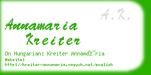 annamaria kreiter business card